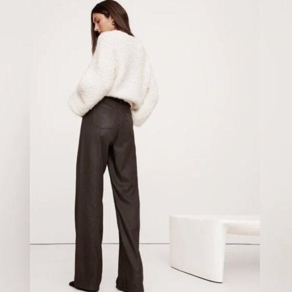 Banana Republic Coated Pintuck Jean in Chocolate Ganache - Size 27 Petite - NWT - Picture 3 of 7